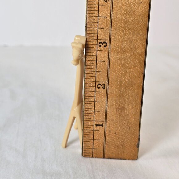 Vintage Plastic Giraffe Toy Figure 1950s 1960s Hard Plastic Mid Century Animal - Picture 7 of 9